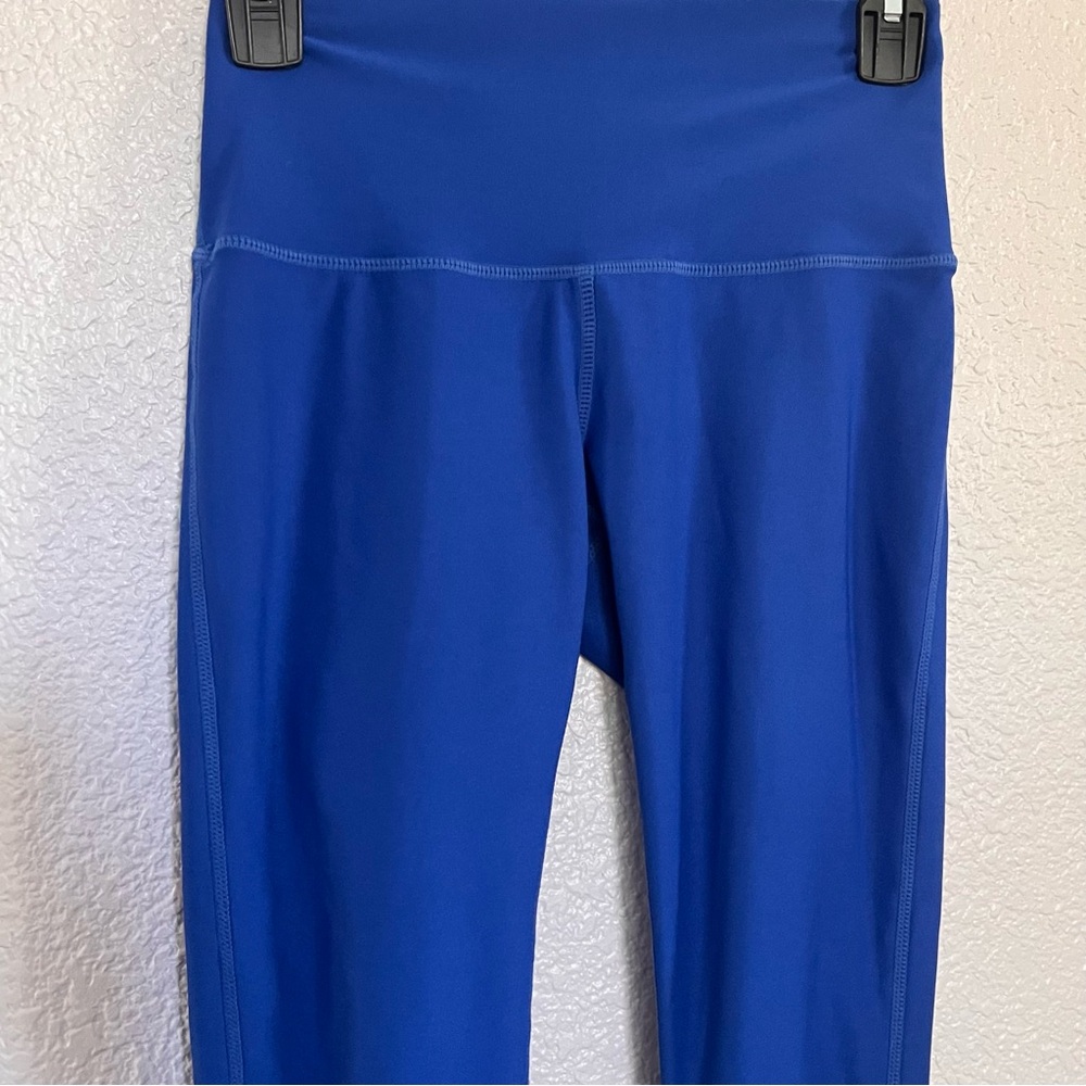 Tesla high waisted blue leggings slim stretch fit size small 25” inseam - Picture 2 of 7